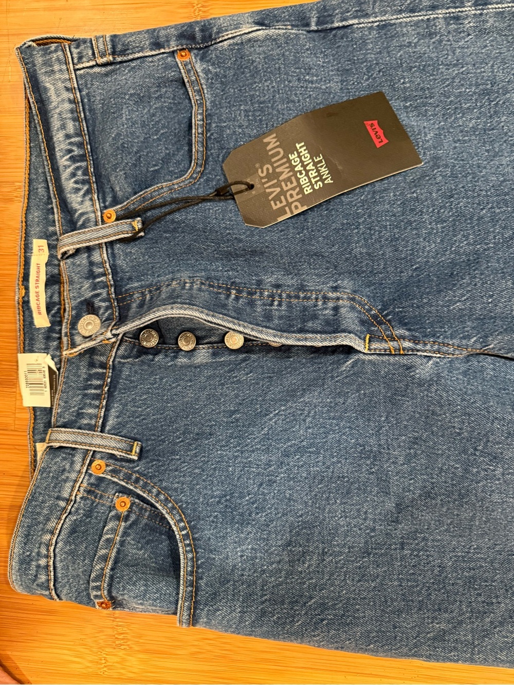 Levi's Blue Slim Straight Men’s Jeans with Button Fly